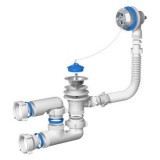 Сифон для ванны с выпуском/переливом регулируемый 1½" х 40 (Е 250/V 210)