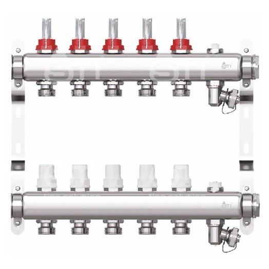 Коллекторная группа STI СМ5F в сборе с расходомерами (5 вых.)