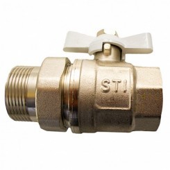 Кран шаровой STI бабочка НГ (американка) прямой Н-В 25 (1") латунь Кран шаровой STI бабочка НГ (американка) прямой Н-В 25 (1") латунь